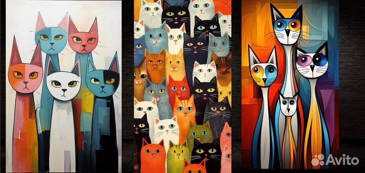 Интерьерные Картины с кошками