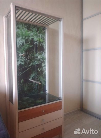 Клетка вольер для птиц с ящиками