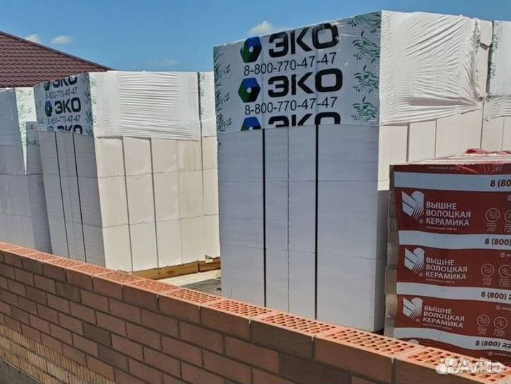 Газоблок с доставкой эко D400 B2,5 250x600x150