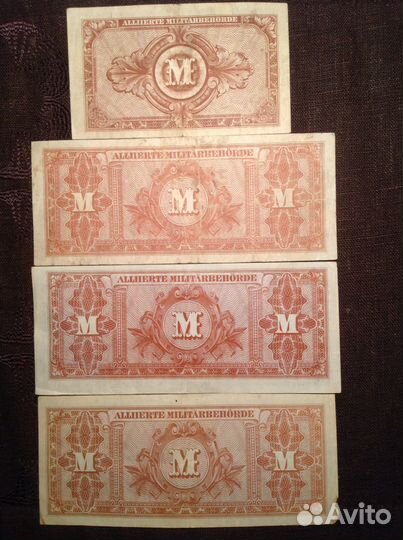 Банкноты оккупированной Союзниками Германии 1944 г