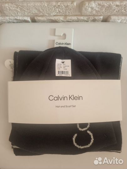 Комплект шапка и шарф Calvin Klein оригинал