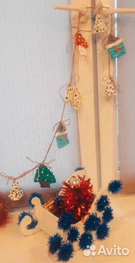 Новогодняя поделка в школу сад дом