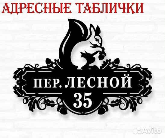 Адресная табличка металлическая