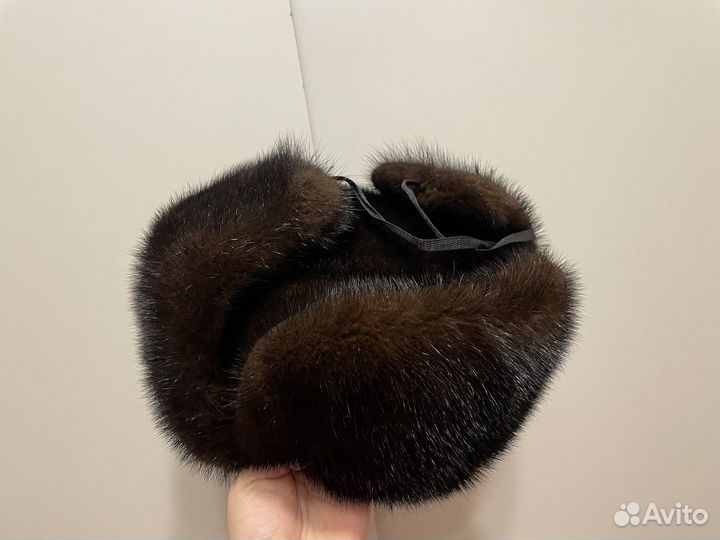 Норковая шапка мужская 59/60 размер