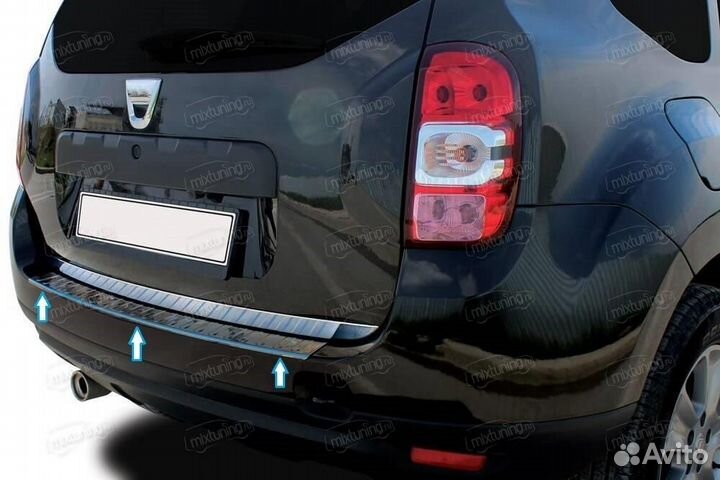 Накладка на задний бампер Renault Duster 2011-2017