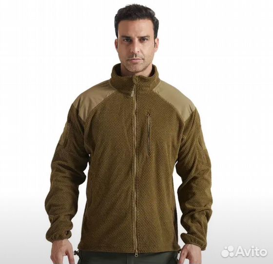 Тактическая флисовая кофта alpha койот олива