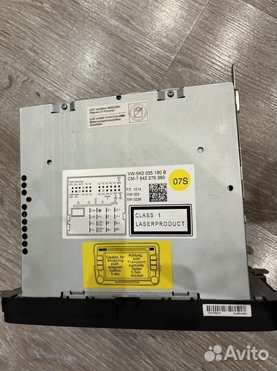 Штатная магнитола на volkswagen passat cc