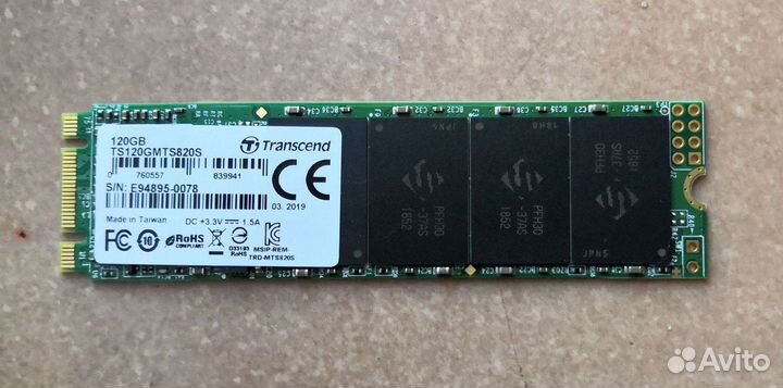 Внутренний SSD накопитель Transcend 120GB M.2 2280