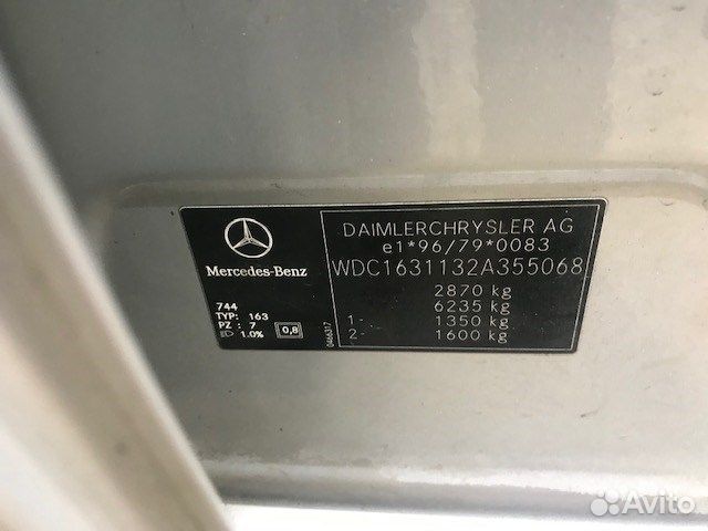 Разбор на запчасти Mercedes ML W163 1998-2004