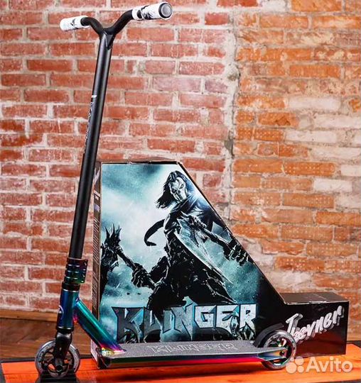 Трюковой самокат klinger Neo Chrome. Новый