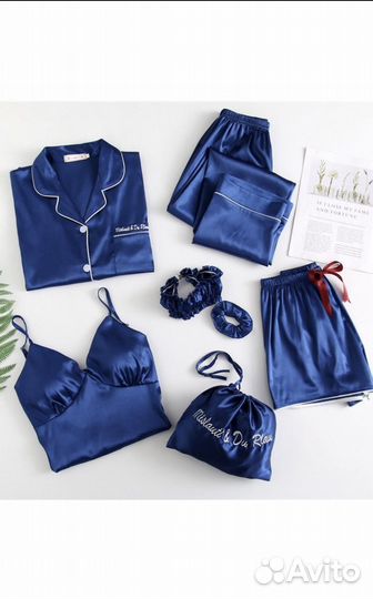 Пижама синяя 7 предметов Опт / Розница