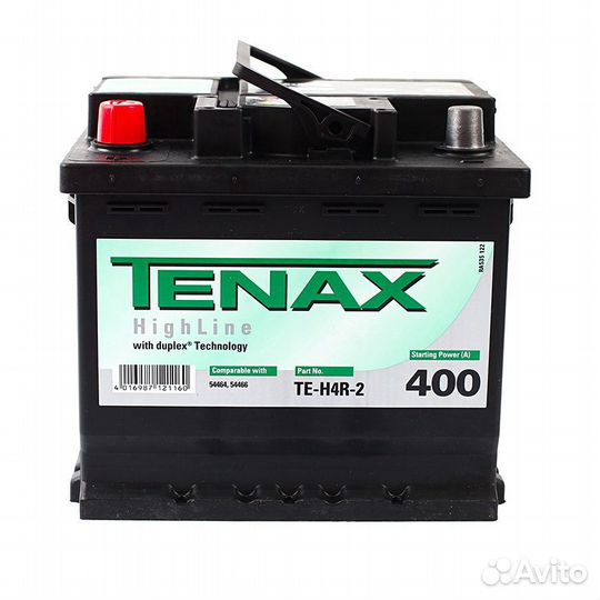 Аккумулятор tenax high 45 А/ч TE-H4R-2 400A