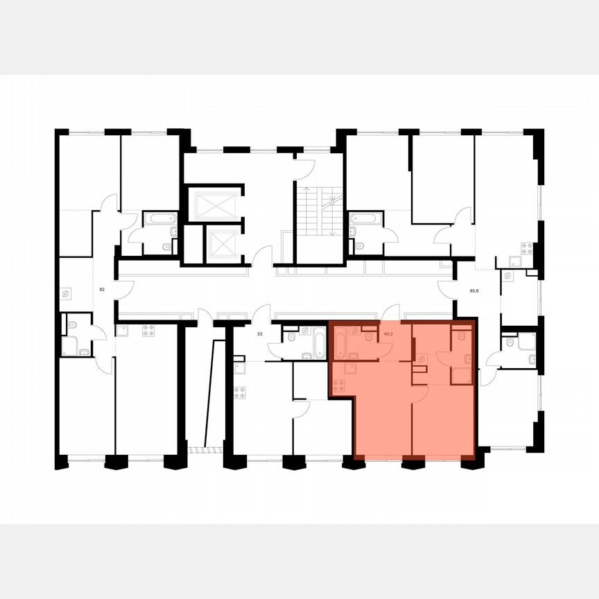1-к. квартира, 40,2 м², 13/13 эт.