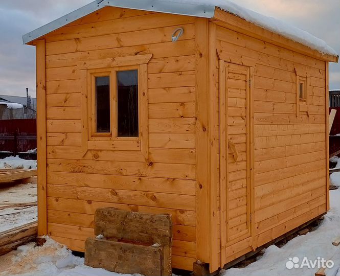 Баня каркасная 4на2.3м под ключ