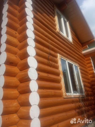 Шлифовка сруба.Конопатка.Теплый шов