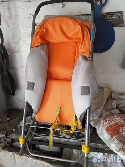 Детские санки коляска с колесами