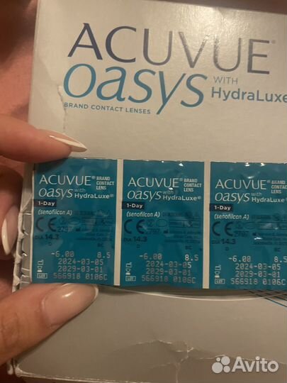 Линзы acuvue oasys hydraluxe -6.00 8.5