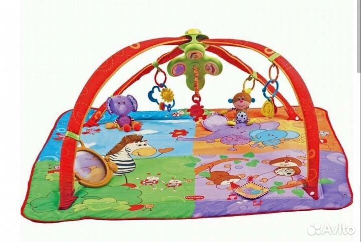 Развивающий коврик tiny love разноцветное сафари