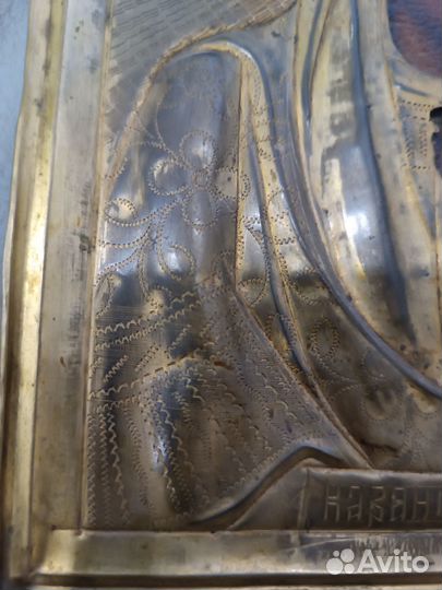 Икона старинная Казанской Божией Матери