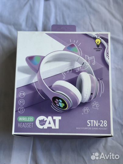 Беспроводные наушники с ушками новые