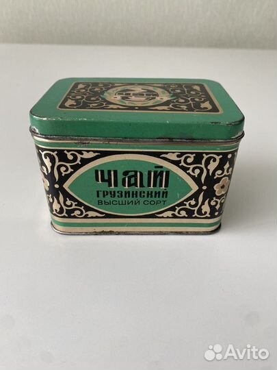 Антикварная коробочка из под чая СССР