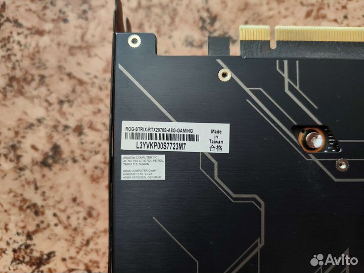 Видеокарта RTX 2070 super asus rog strix