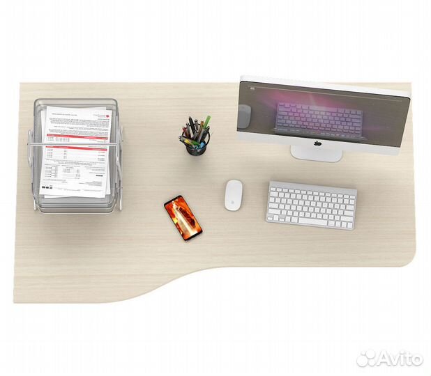 Стол письменный мд 1.04, цвет дуб, универсальная с