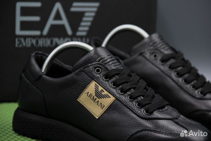 Кроссовки emporio armani кожаные