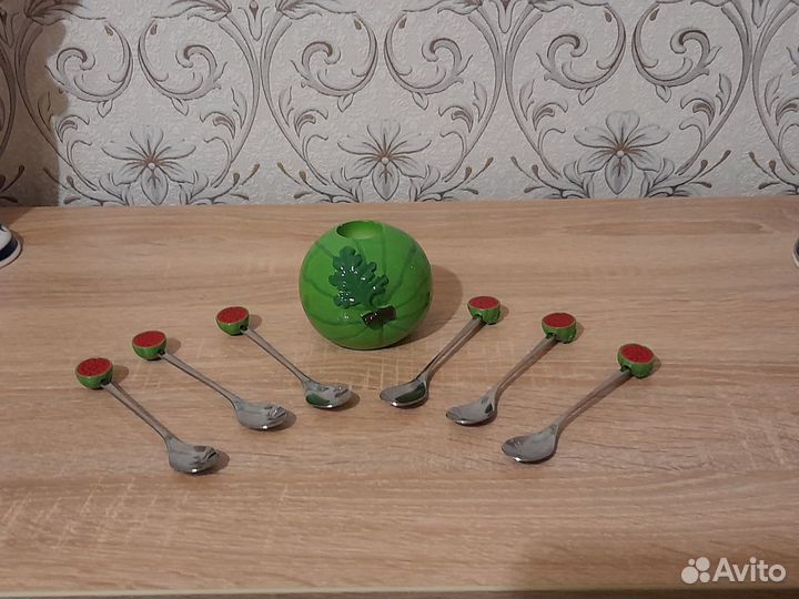 Набор ложечек на подставке Арбуз