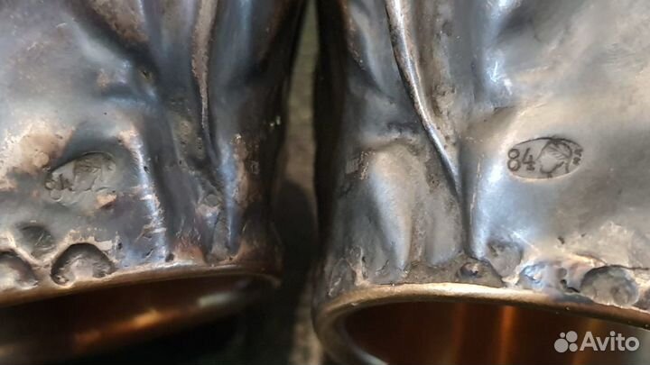 Старинные серебряные стопки (комплект 4 шт)