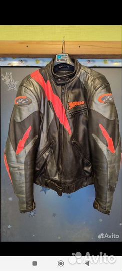 Мотокуртка кожаная 48-50 размер