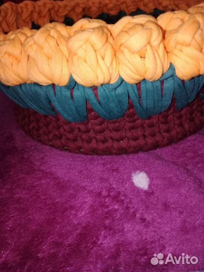 Корзина вязаная
