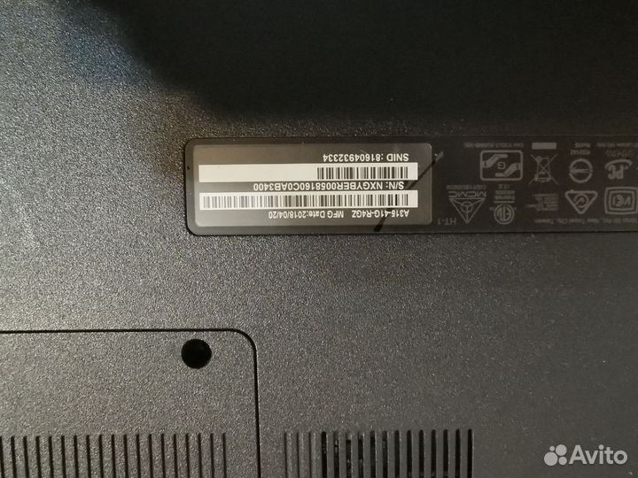 A 315 41g acer aspire 3 на запчасти