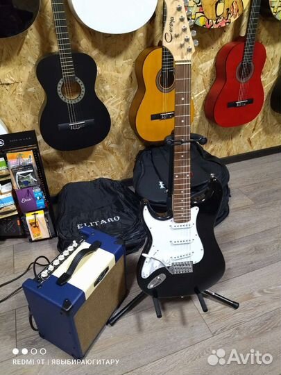 Леворукая электрогитара с комбиком (новые)