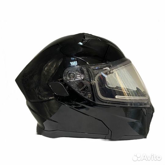 Шлем снегоходный AIM JK906 black glossy (эп)