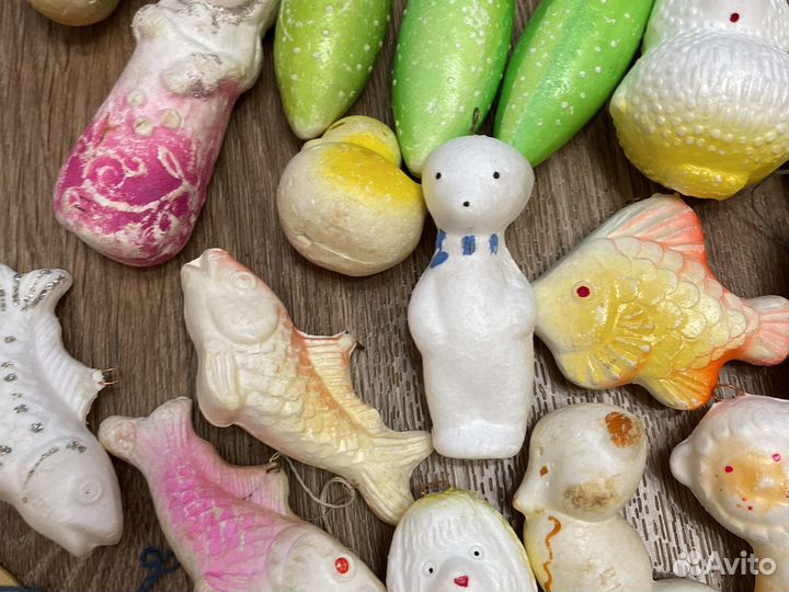 Елочные игрушки СССР пенопласт