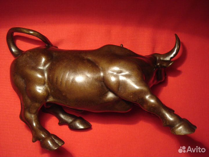 Бронзовый Бык Большой Денежный Бронза 21см США