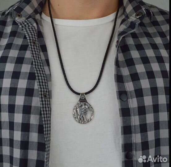 Мужская дизайнерская подвеска из серебра