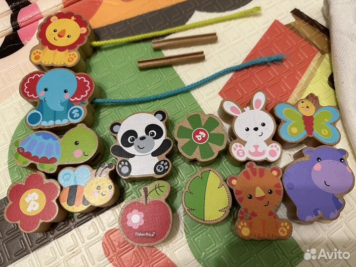 Игрушка деревянная fisher price бусины