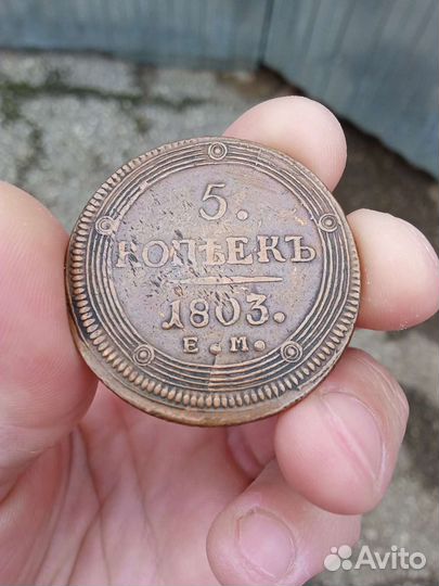 Кольцевик 5 копеек 1803