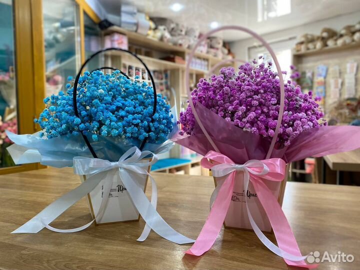 Гипсофила сумочки корзинки доставка