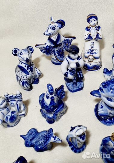 Фигурки. Гжель СССР