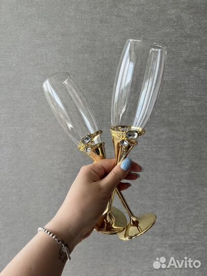 Свадебные бокалы для шампанского