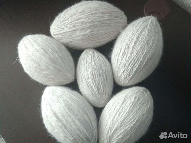 Пряжа из пуха самоедской лайки