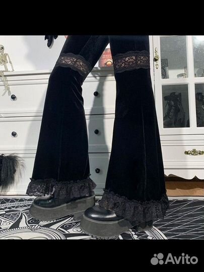 Готические штаны клеш