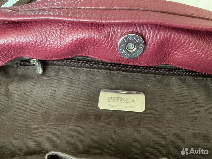 Сумка женская натуральная кожа бу Furla