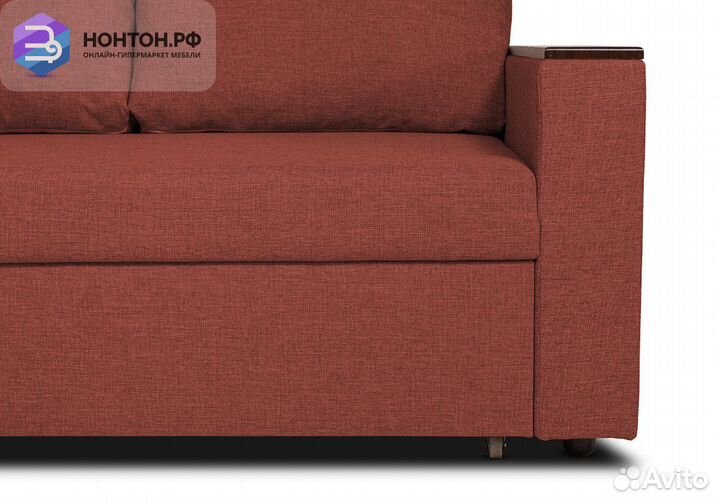 Диван угловой дельфин Тайлер терракотовый