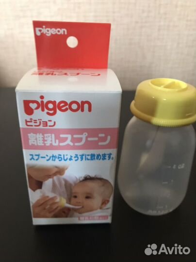 Бутылочка с ложкой pigeon