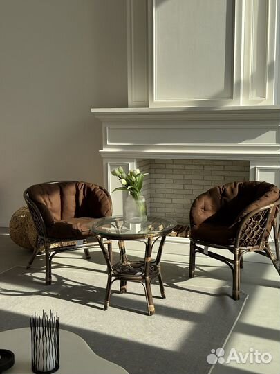 Набор мебели натуральный ротанг