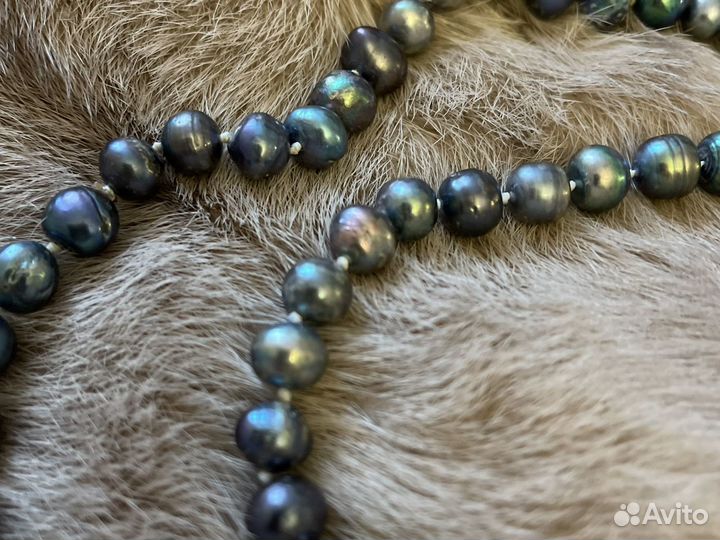 Жемчужная нить черный жемчуг